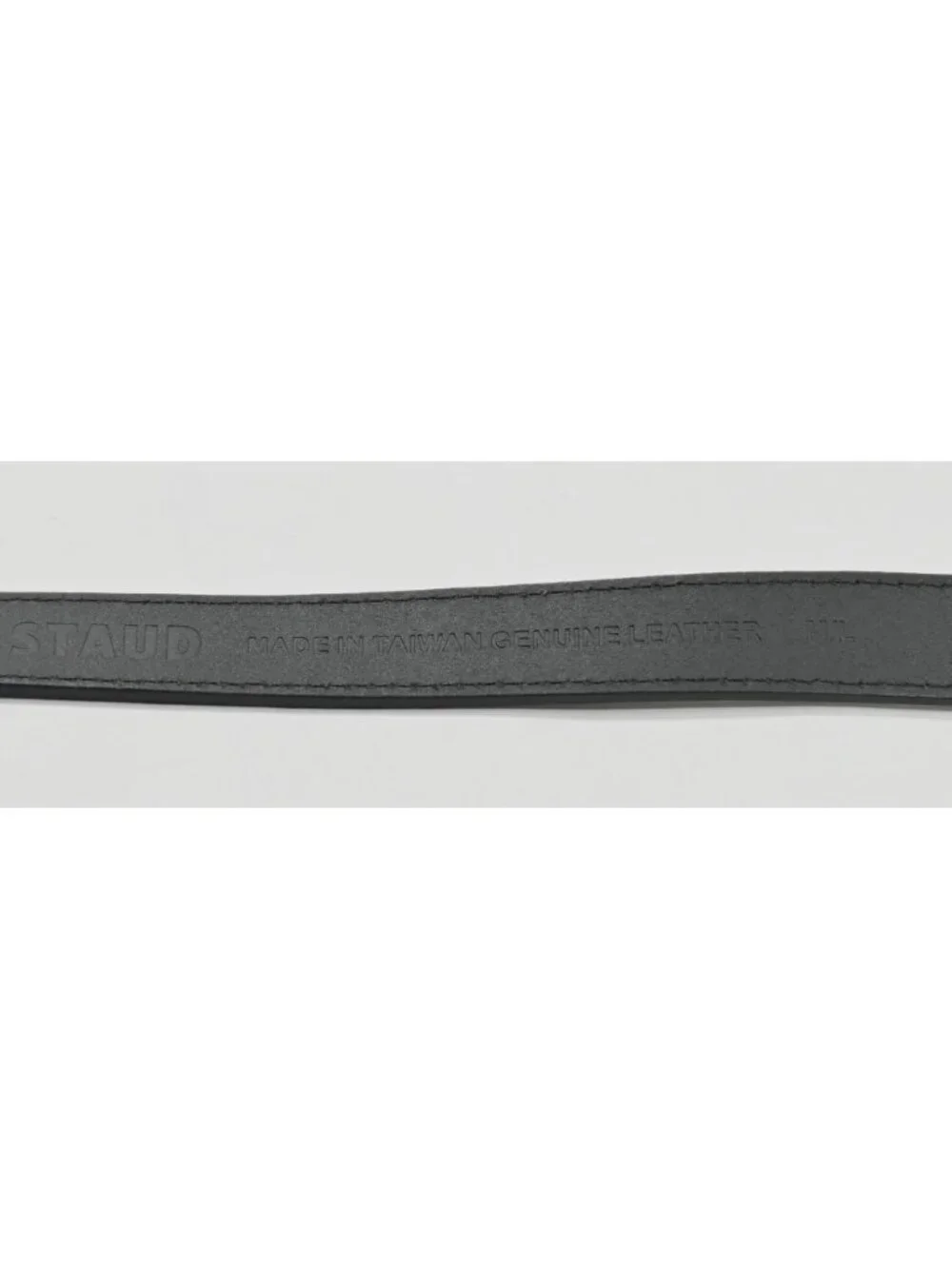 STAUD Slim Moon Buckle Belt 13mm in Black Silver